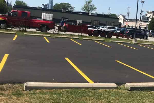 Asphalt parking lot paving, in Leamington, Kingsville